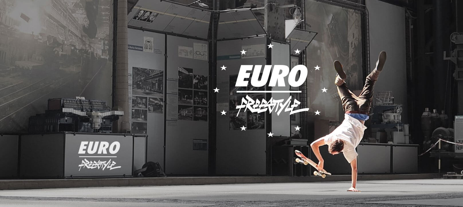 Euro-Freestyle-Skateboarding im Industriemuseum Brandenburg